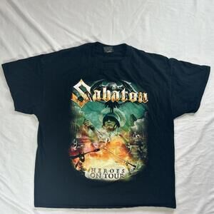 Rare and officially licensed Sabaton "Heroes on Tour" t-shirt.